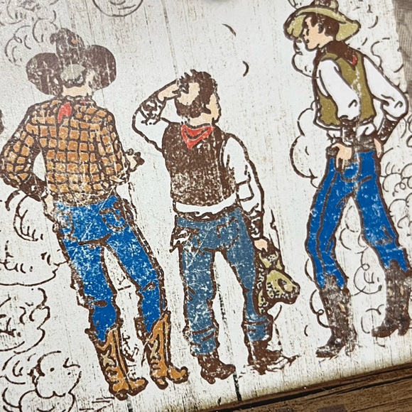 Country western rustic wall sign Cowboys Don't Take Baths...They Just Dust Off - Picture 2 of 5